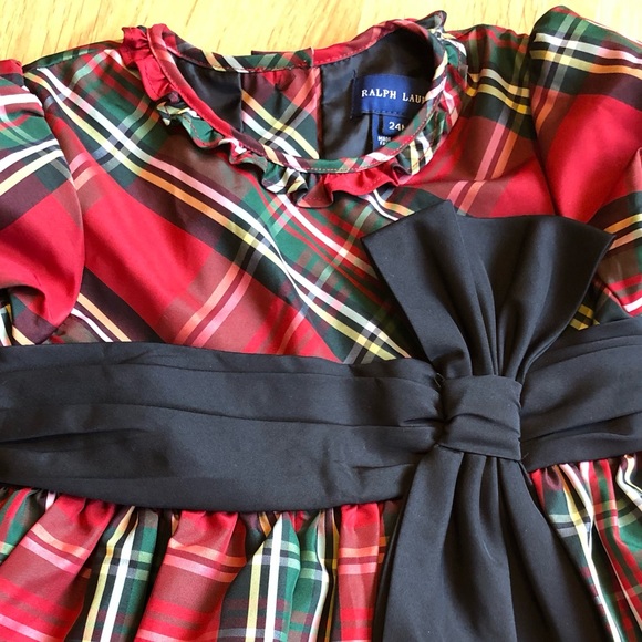 EUC Ralph Lauren Basically Brand New Baby Girl Dress Set-Plaid Dress + Bloomers - Picture 4 of 9